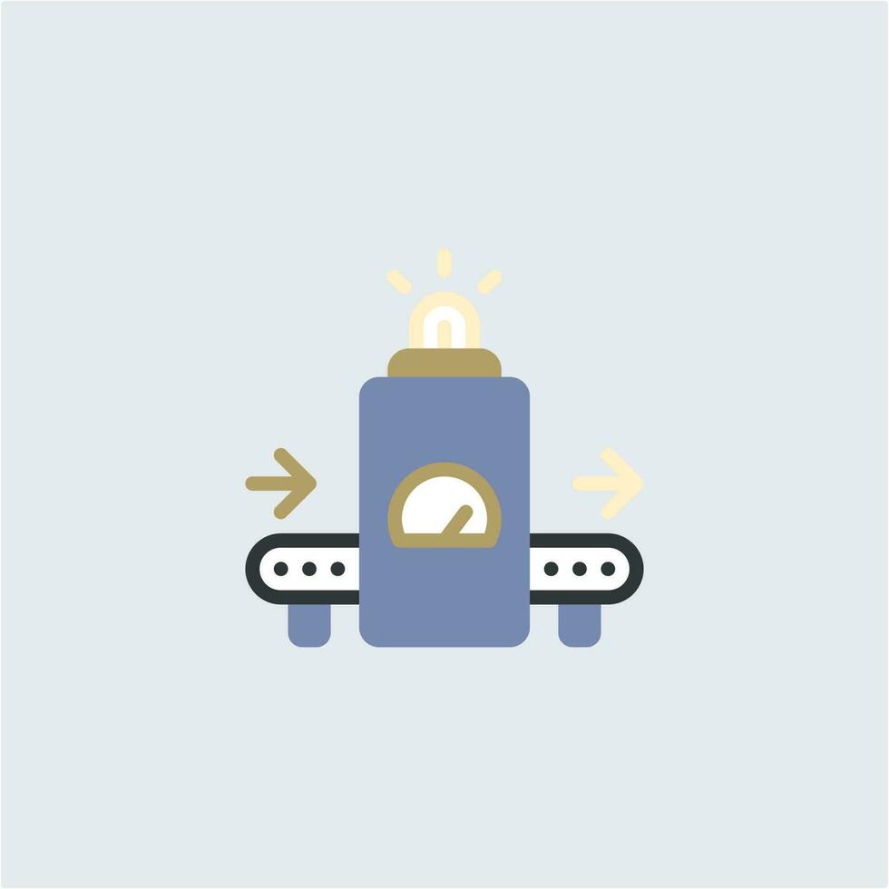 Assembly Line Conveyer Automation Icon vector