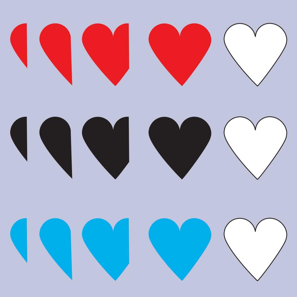 heart color icon vector