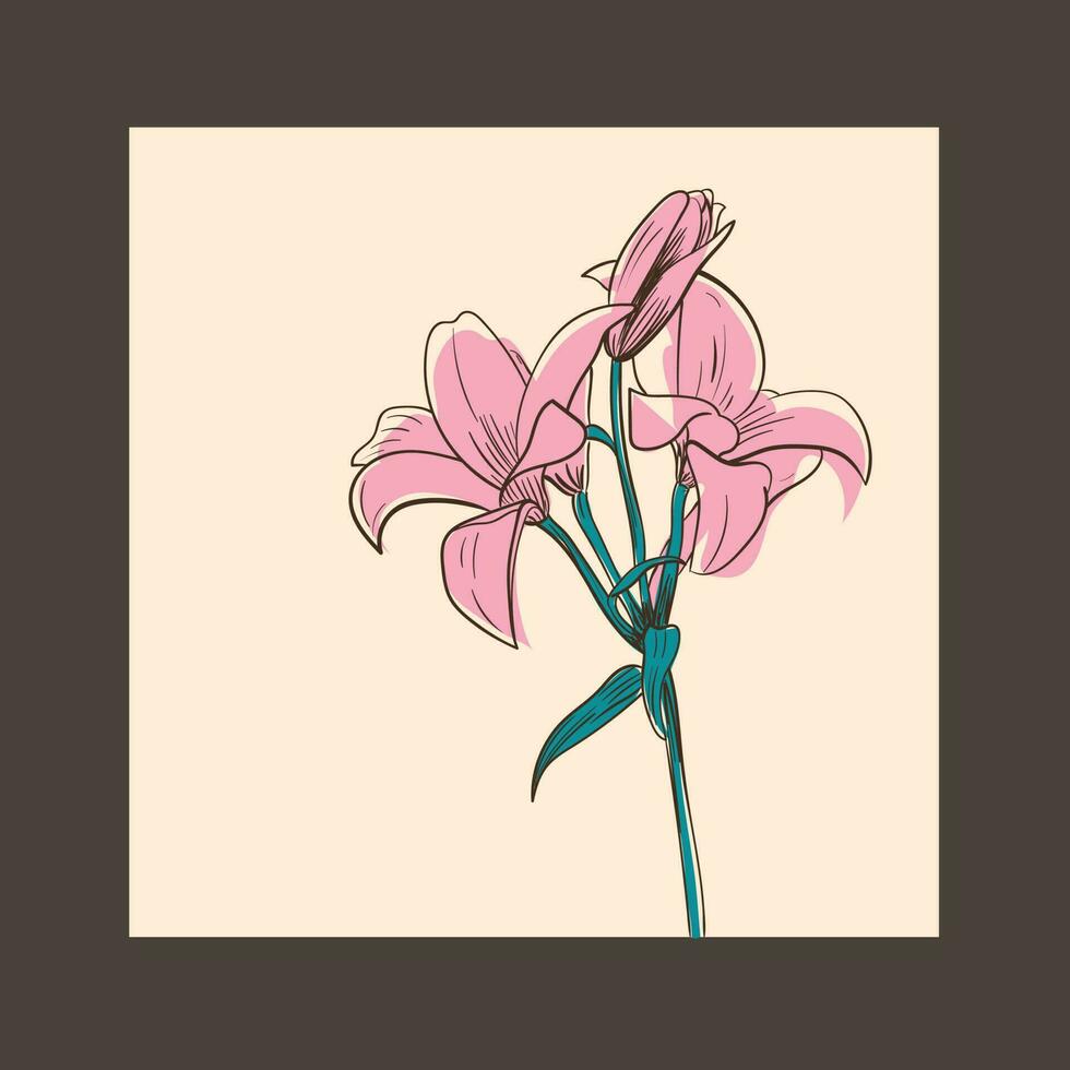 vector Clásico flor ilustración