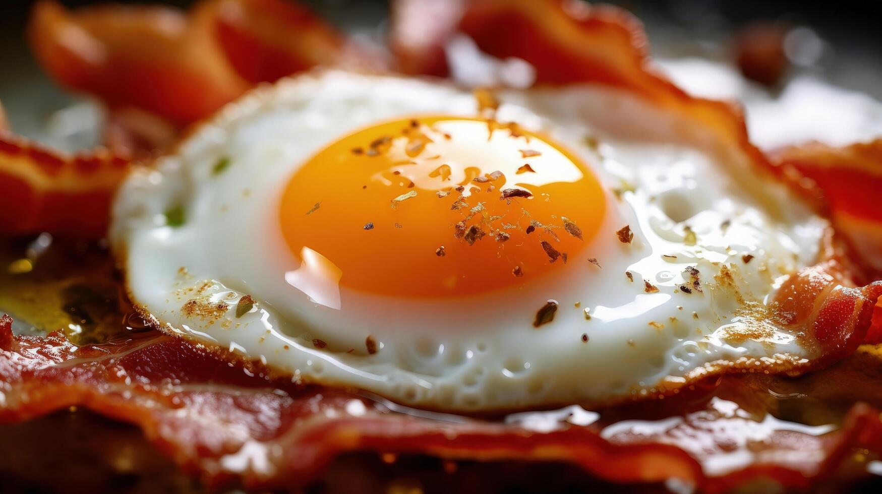 Egg, Free Stock Photo, Illustration of a fried egg sunny side up