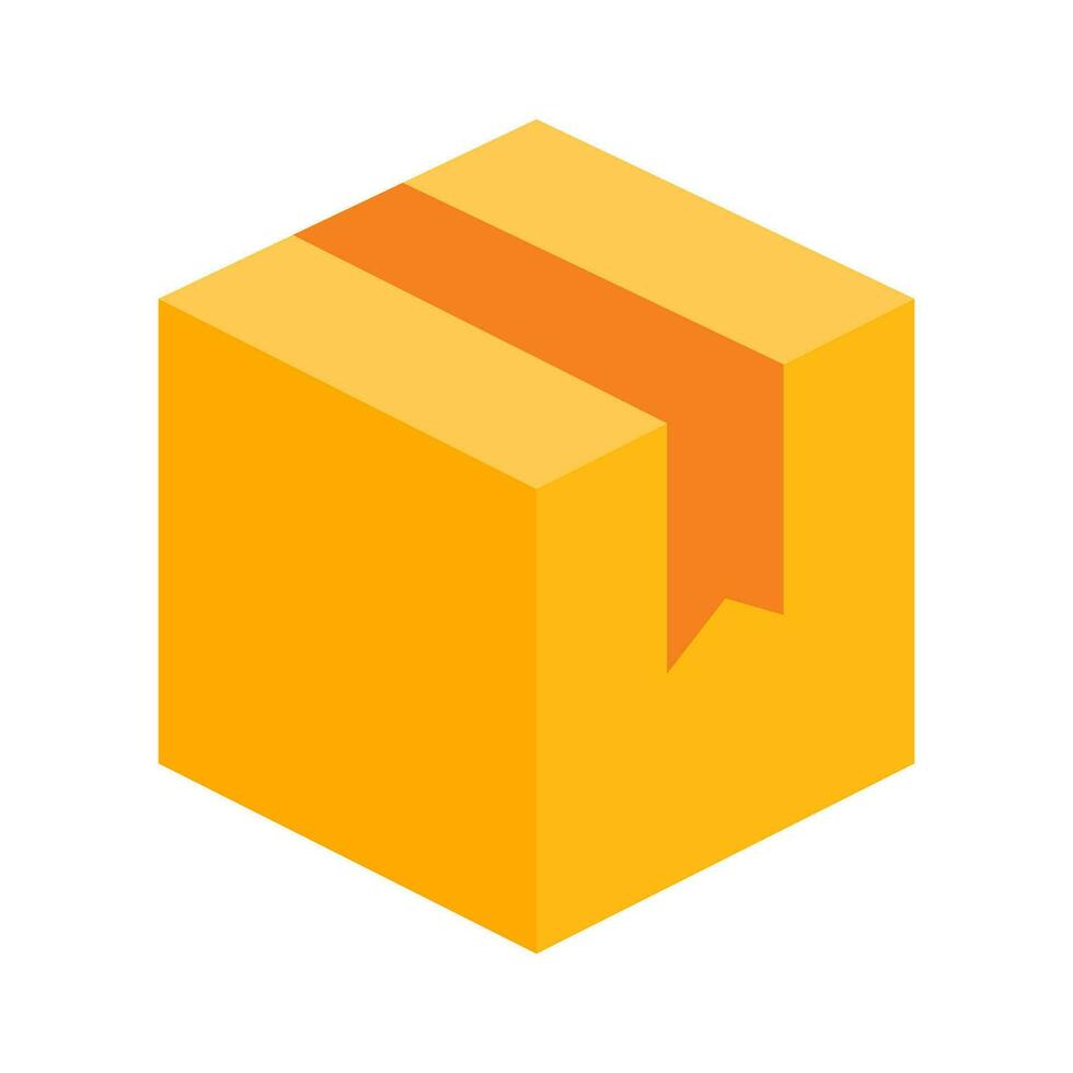 box delivery package yellow Icon button vector