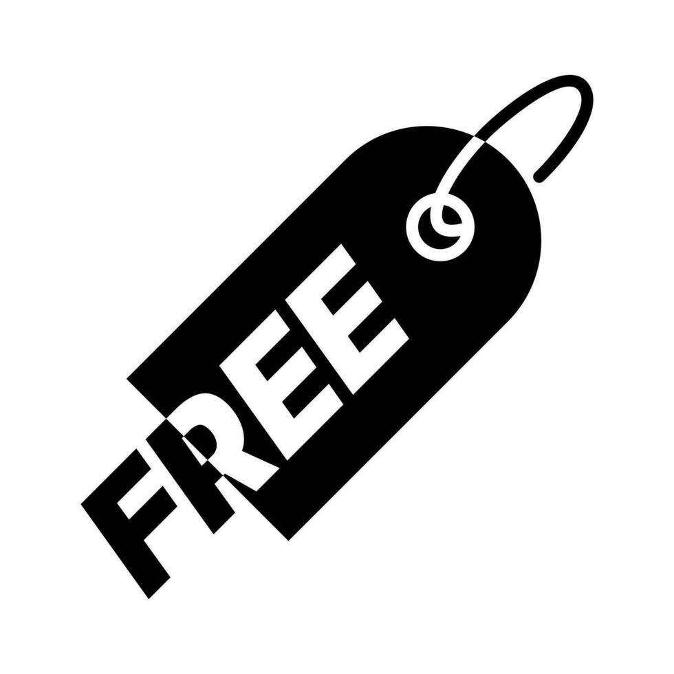 free label price tag black Icon button vector