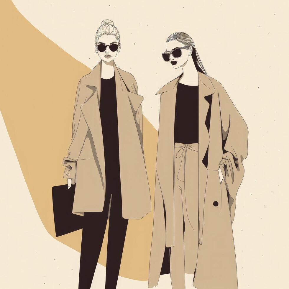 Abstract fashion illustration. Illustration photo