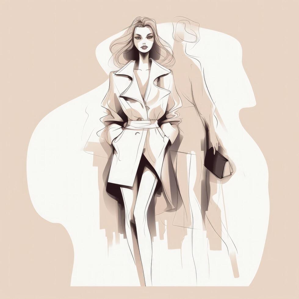 Abstract fashion illustration. Illustration photo