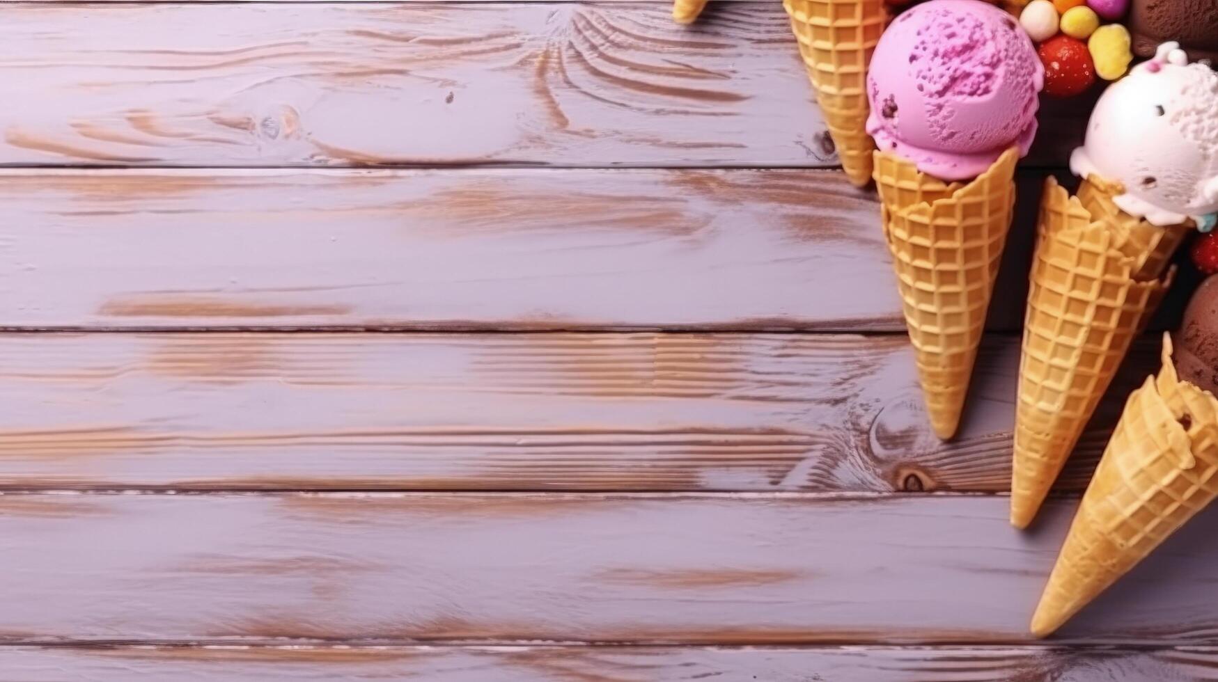 Ice cream background. Illustration photo