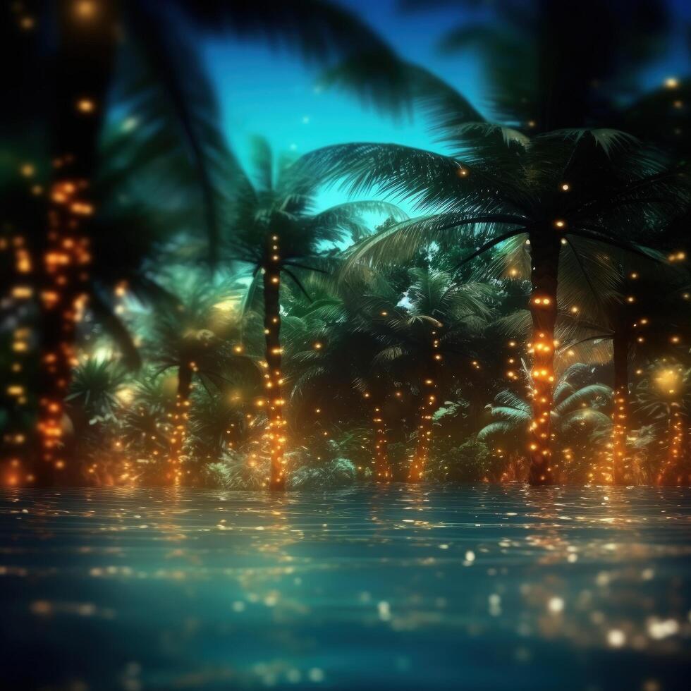 Magic tropical background. Illustration photo