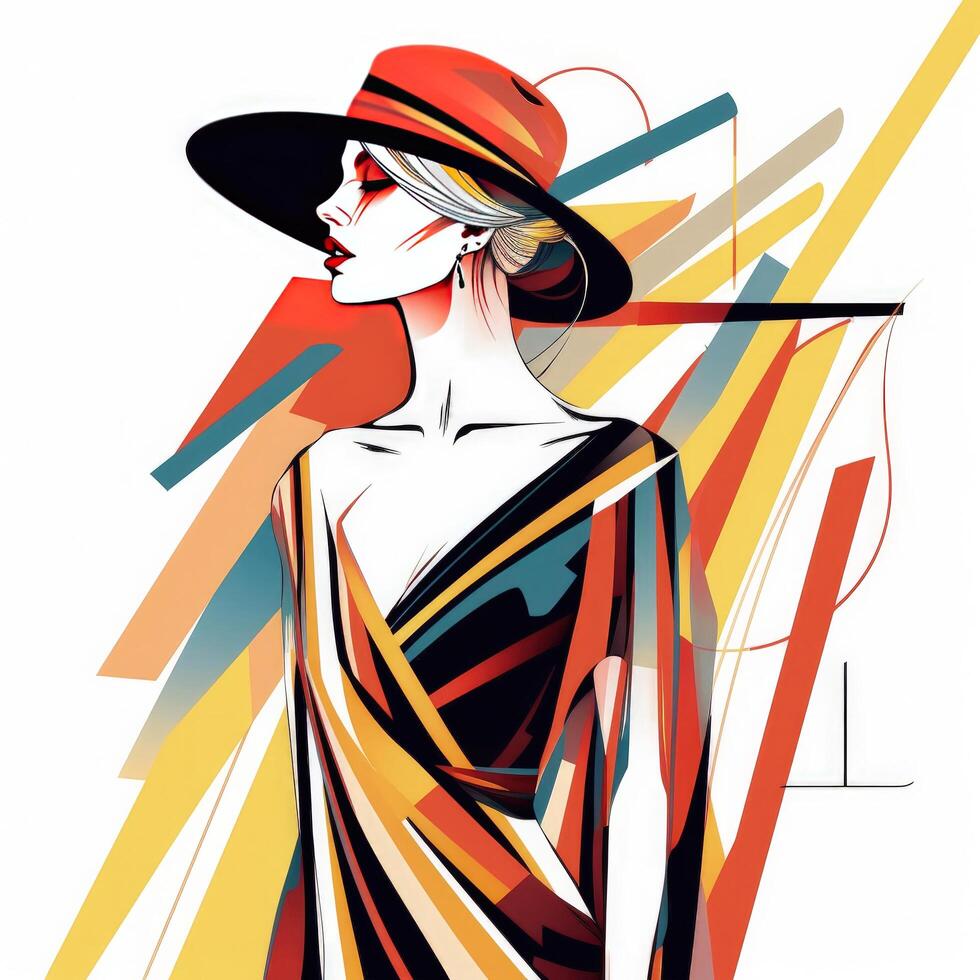 Abstract fashion illustration. Illustration photo