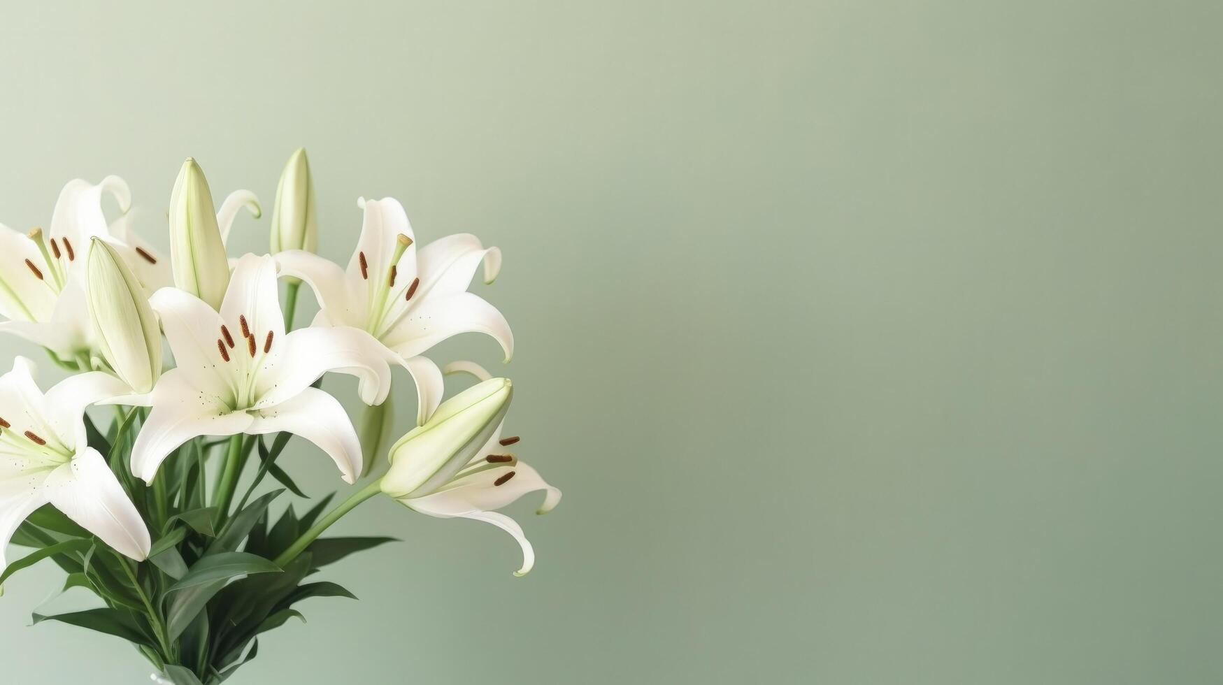 White Lillie flower. Illustration photo