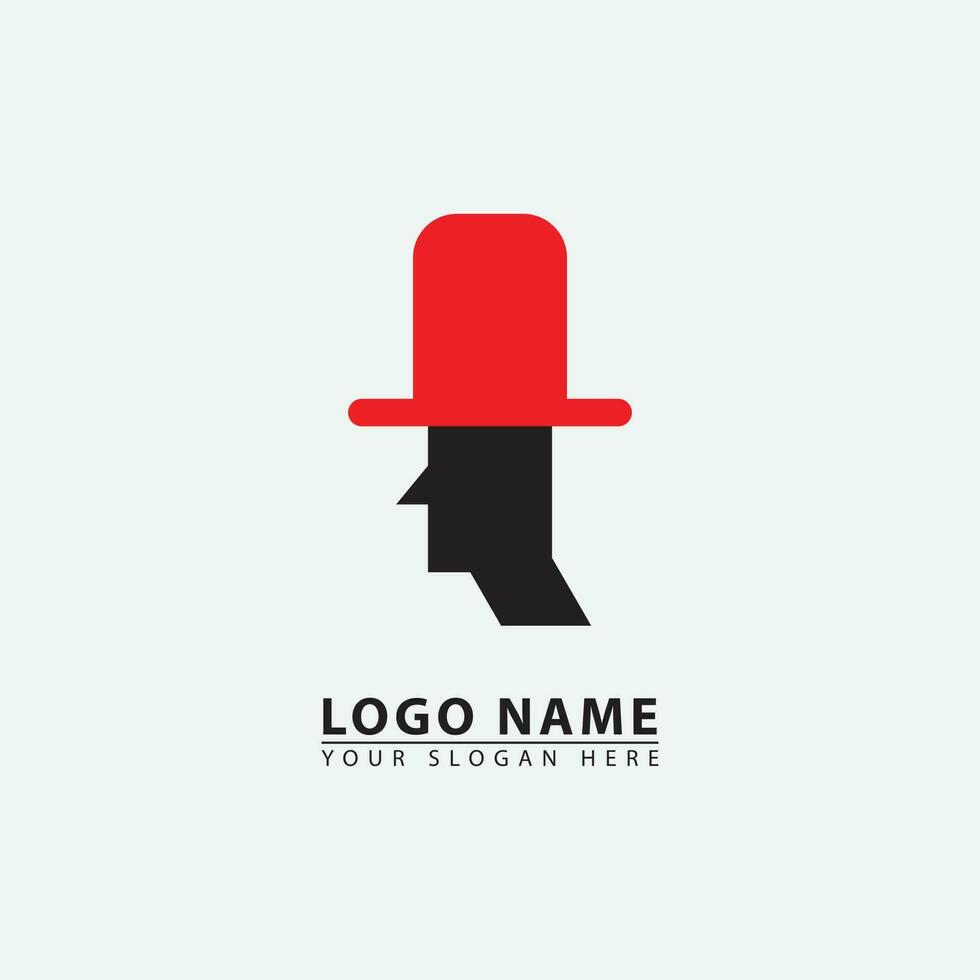 elegant magician man logo icon. vector