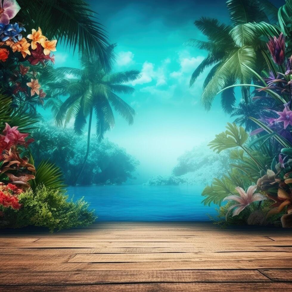 Magic tropical background. Illustration photo