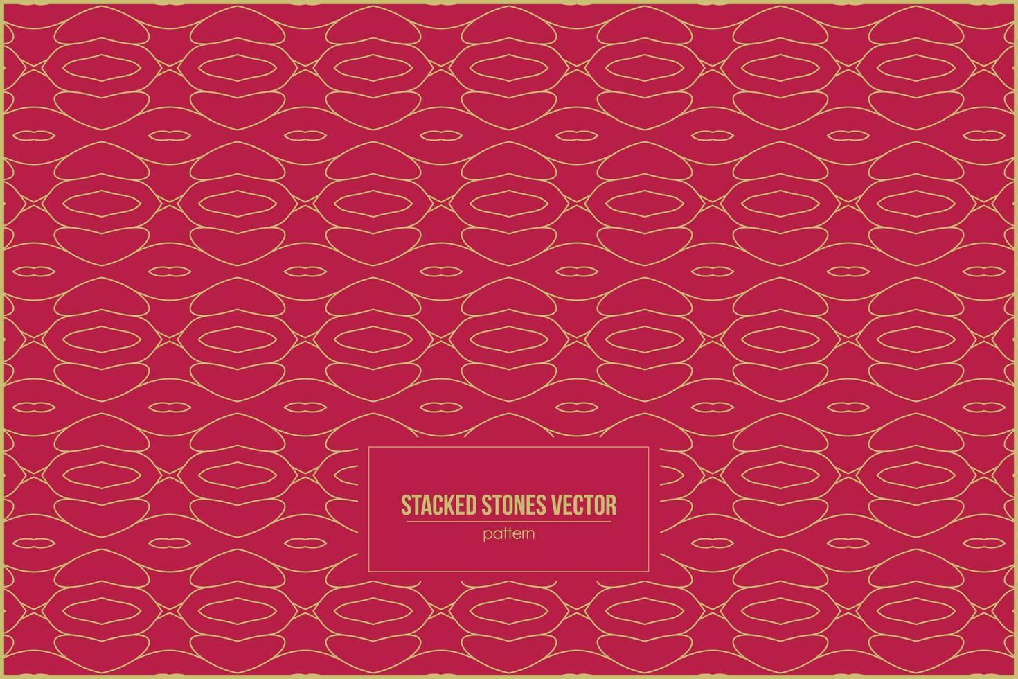 vector pattern of stacked stones in red background