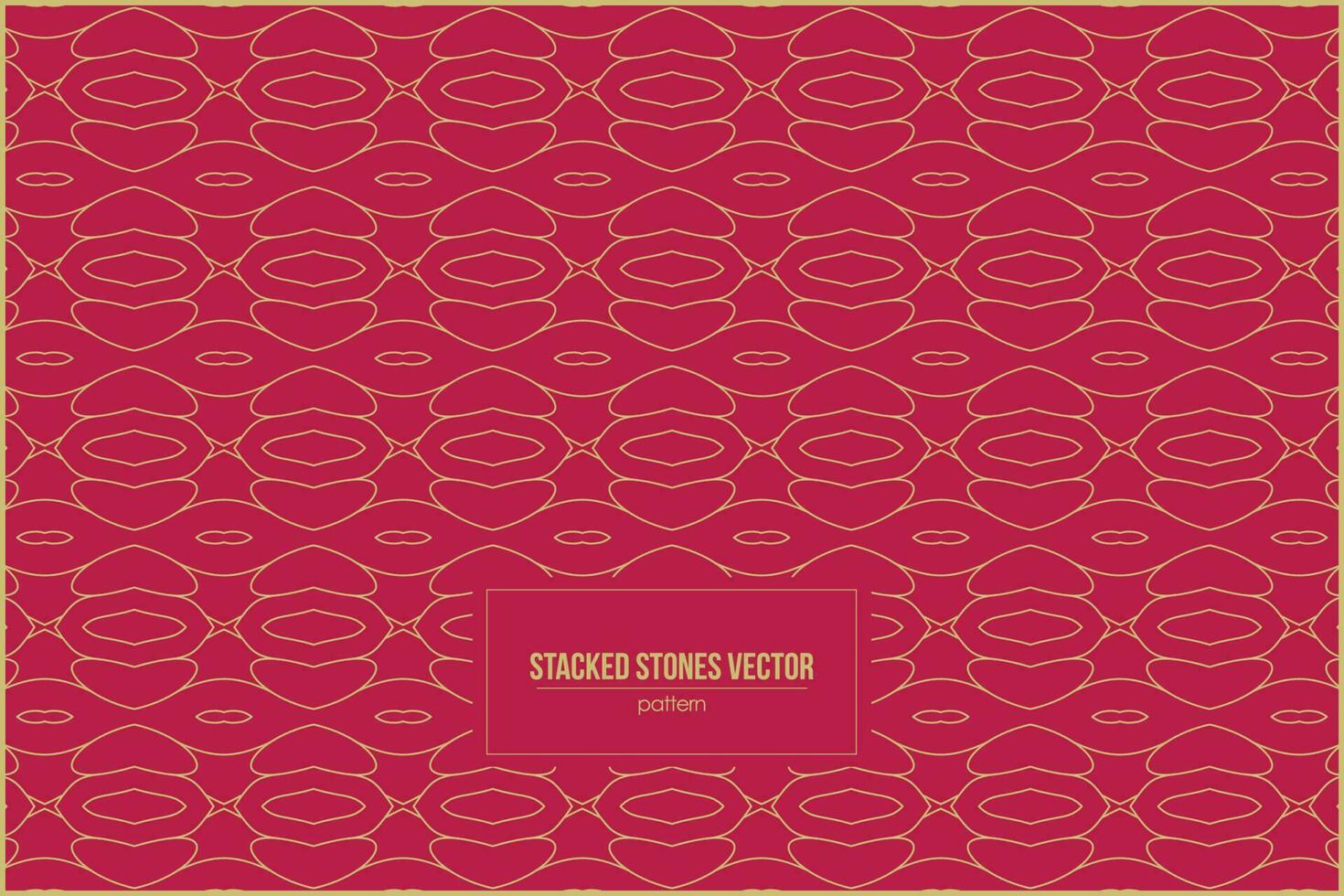 vector pattern of stacked stones in red background