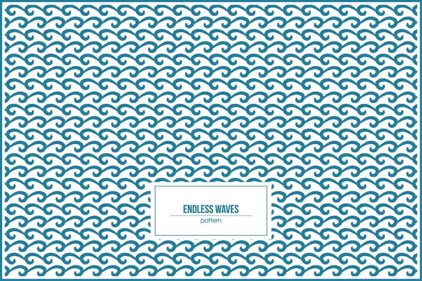 interminable azul olas modelo con batik estilo vector