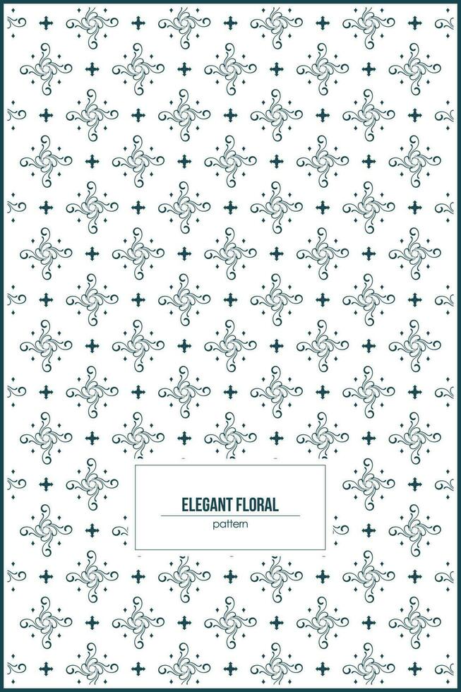 elegant floral pattern for wallpaper vector