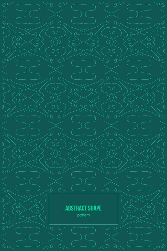 abstract shape pattern with green neon color vector