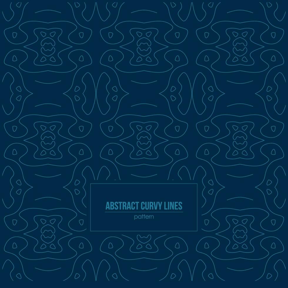 abstract curvy lines pattern with dark blue background vector