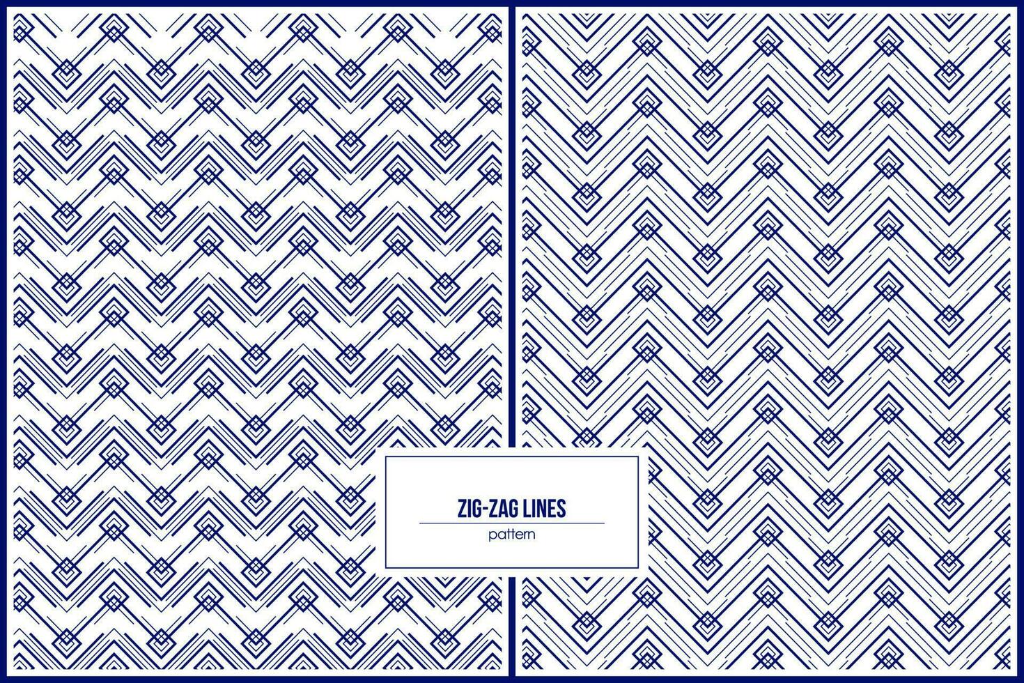 zig-zag lines pattern with rhombus shape vector