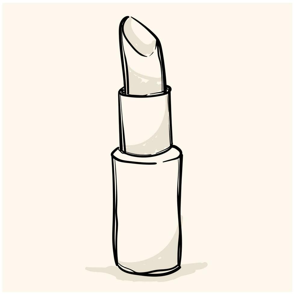 doodle icon. lipstick. vector illustration