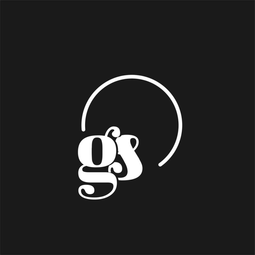GS logo initials monogram with circular lines, minimalist and clean logo design, simple but classy style vector