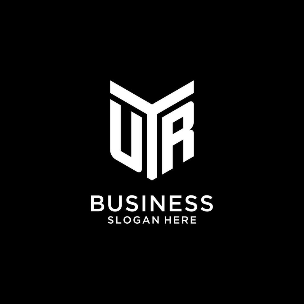 UR mirror initial logo, creative bold monogram initial design style vector