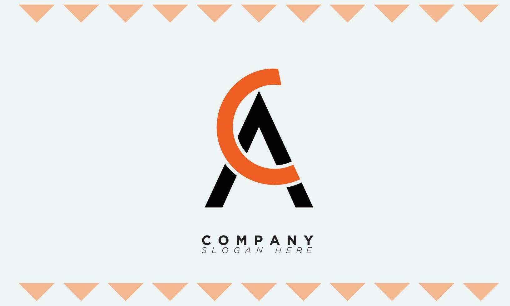 CA Alphabet letters Initials Monogram logo AC, C and A vector