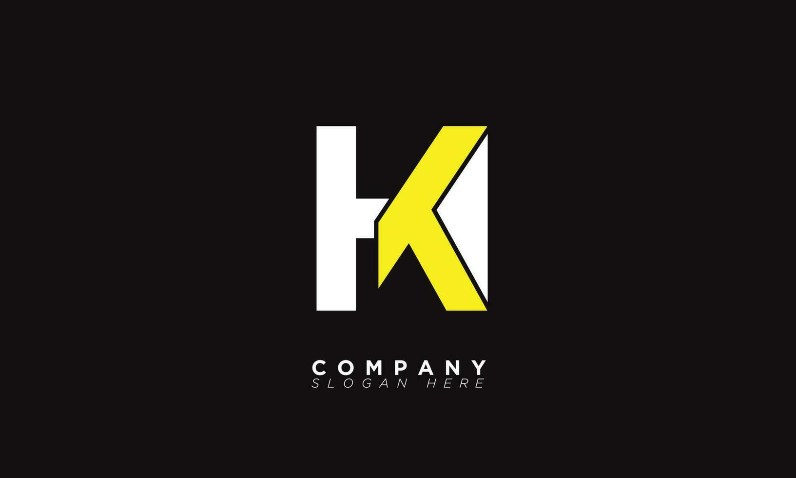 HK Alphabet letters Initials Monogram logo KH, H and K vector