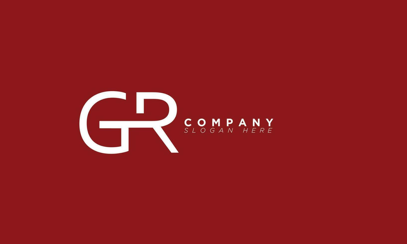 GR Alphabet letters Initials Monogram logo RG, G and R vector