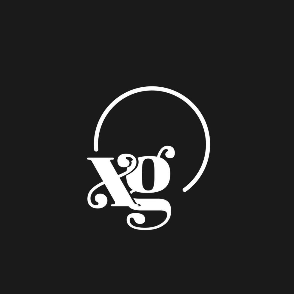 XG logo initials monogram with circular lines, minimalist and clean logo design, simple but classy style vector