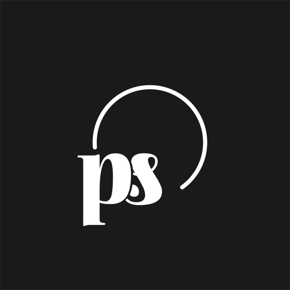 PD logo iniciales monograma con circular líneas, minimalista y limpiar logo diseño, sencillo pero de buen tono estilo vector