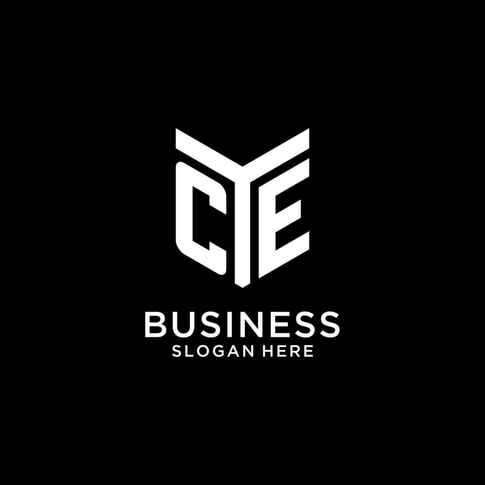 CE mirror initial logo, creative bold monogram initial design style vector