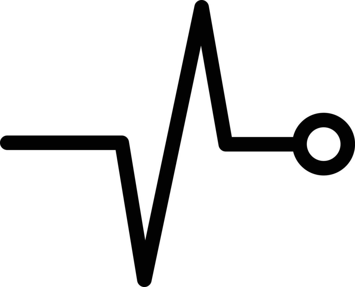 Heart beat icon vector . Cardiogram sign . Pulse icon . Heart beat monitor pulse line icon