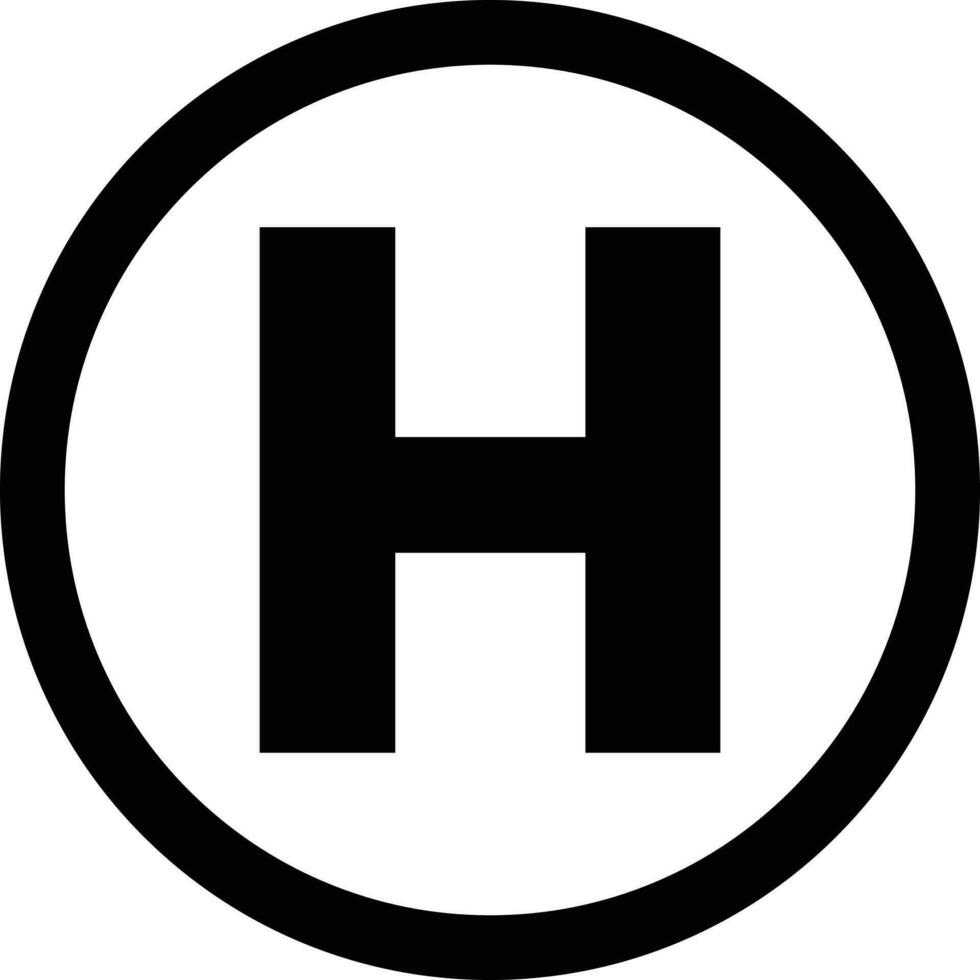Helicopter landing icon vector . Helicopter landing pad icon 23904041