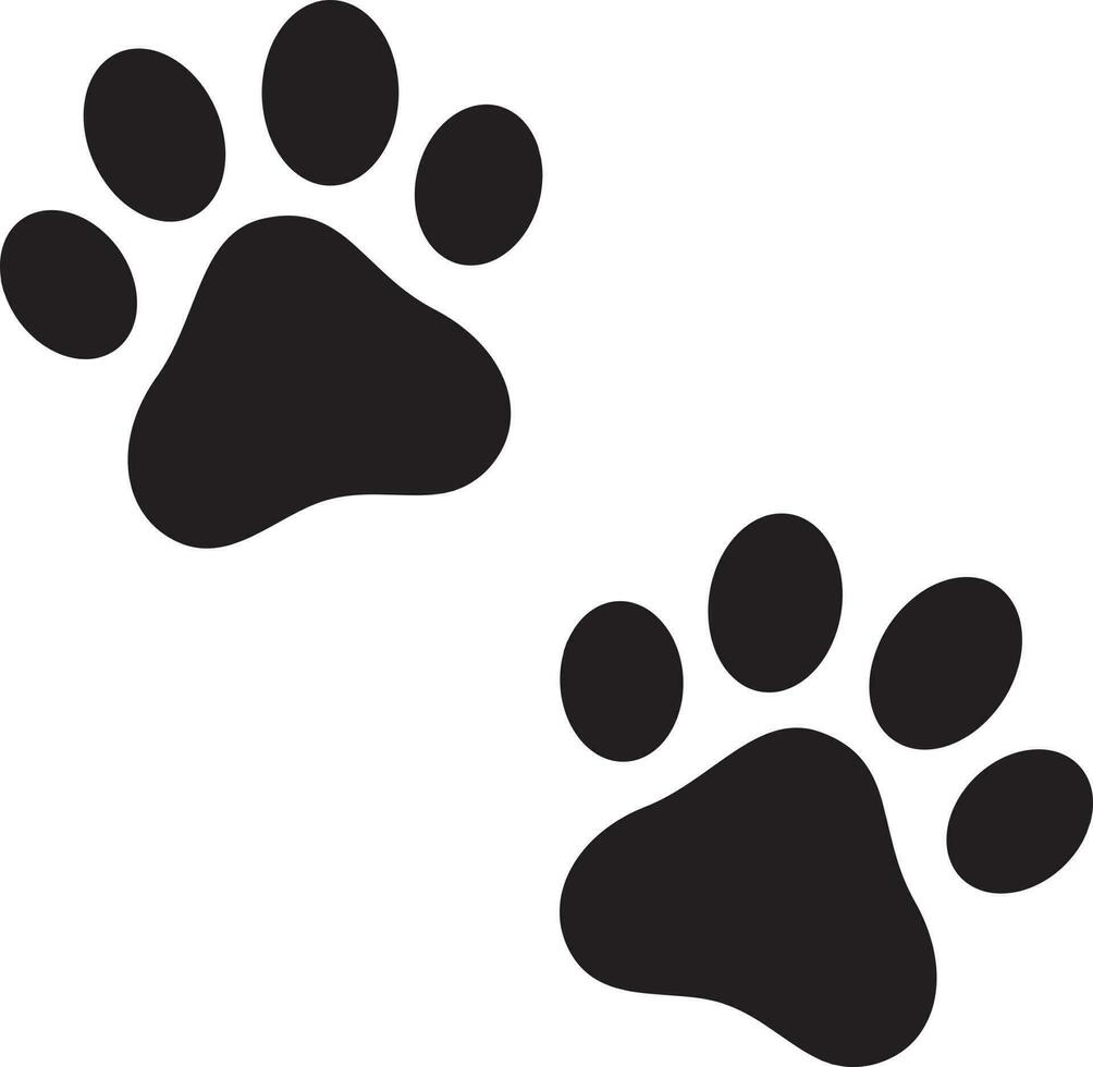 animal footprint icon isolated on white background . dog paw icon . vector illustration