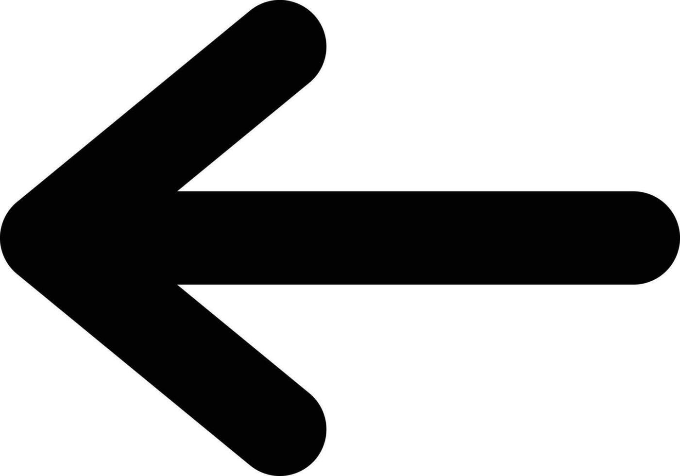 left arrow icon . undo icon, arrow back icon vector. arrow sign and symbol vector