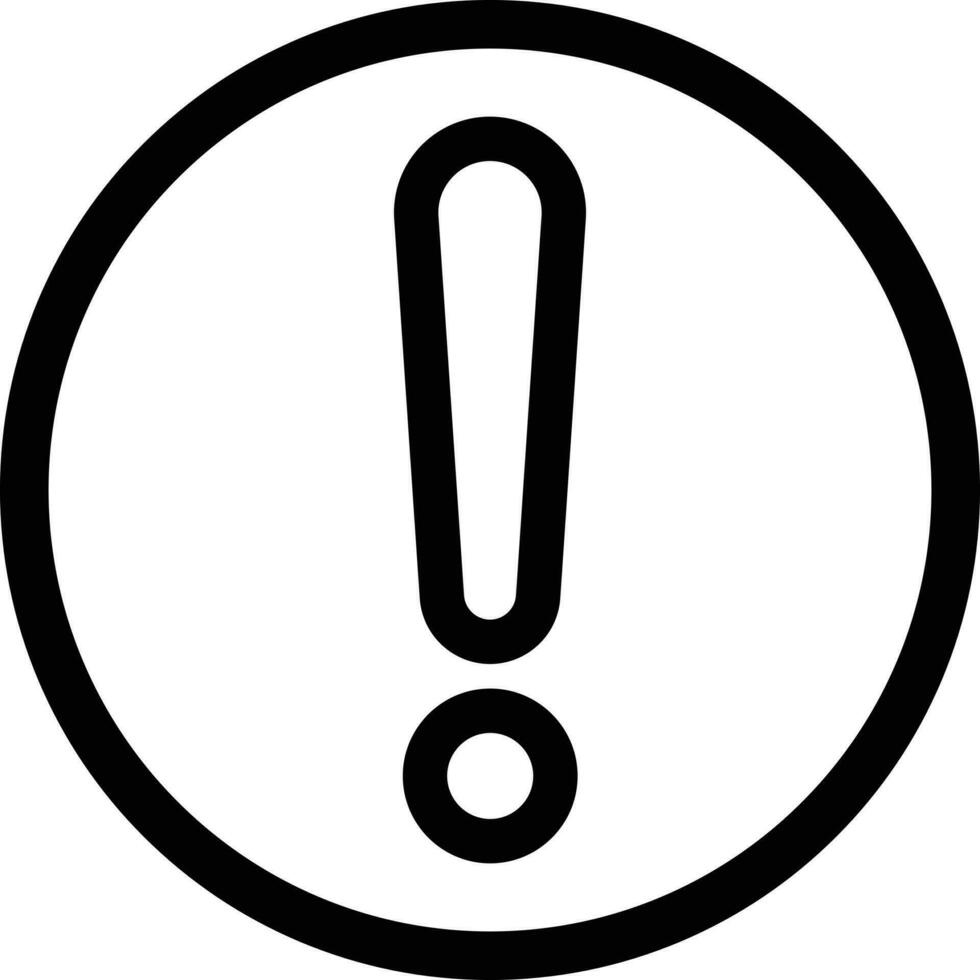 exclamation danger icon vector in line style . warning sign . caution icon