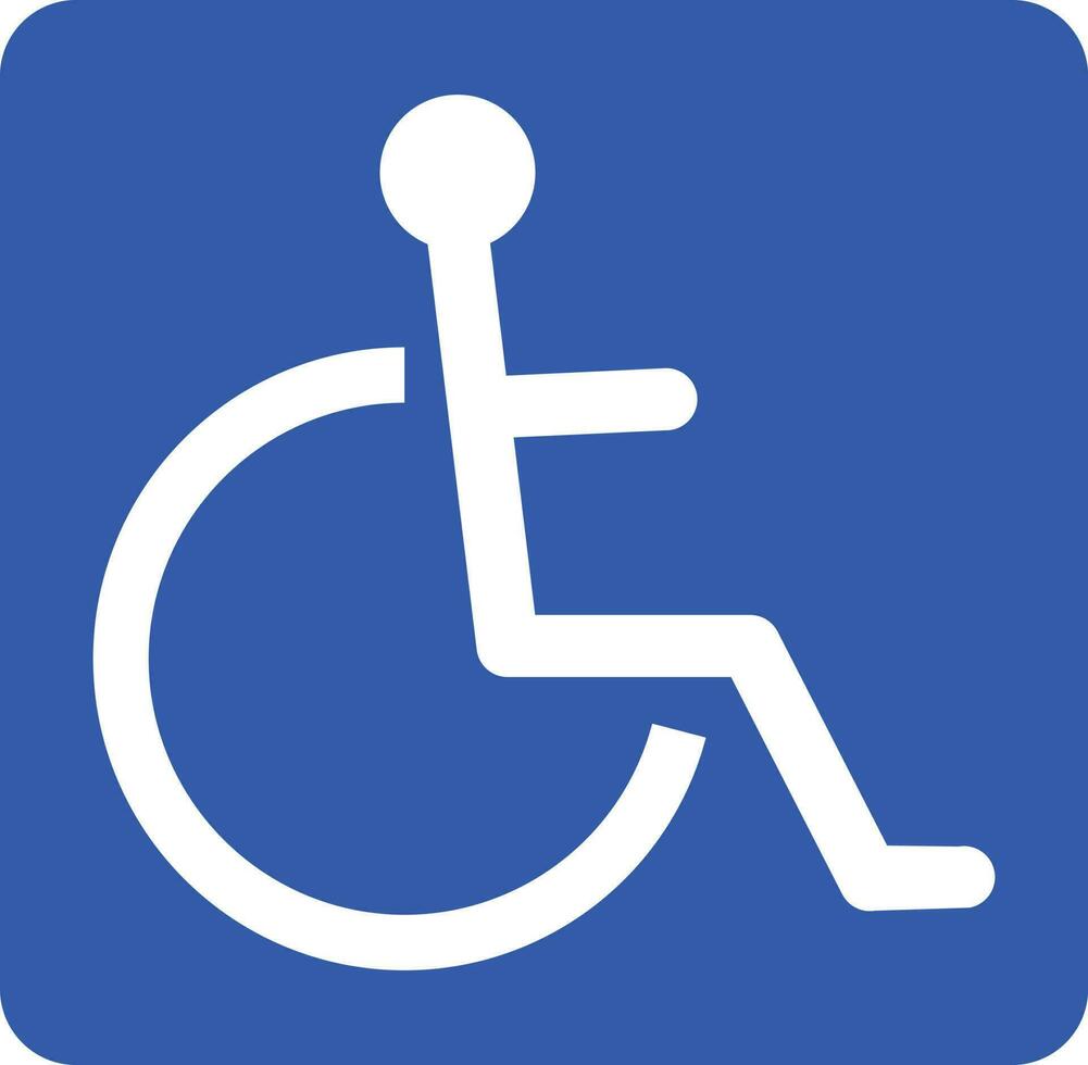 Disabled handicap icon vector . handicapped or accessibility parking icon