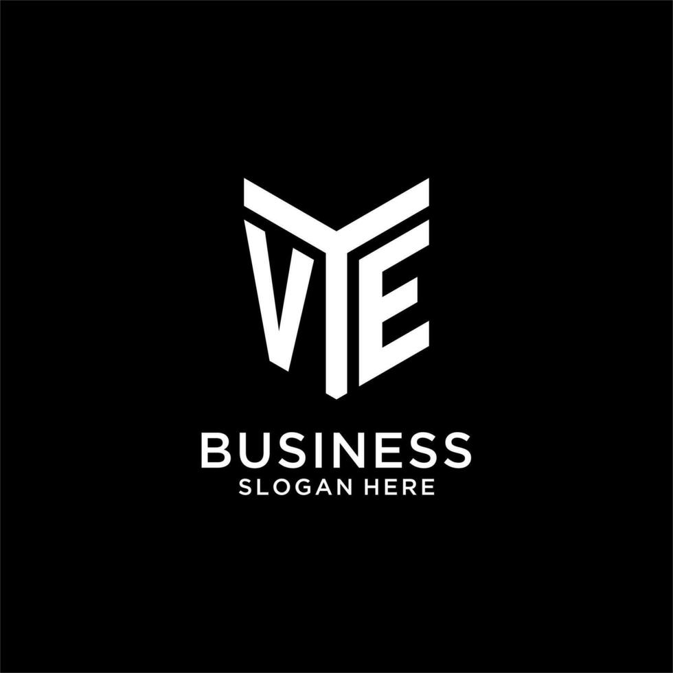 VE mirror initial logo, creative bold monogram initial design style vector