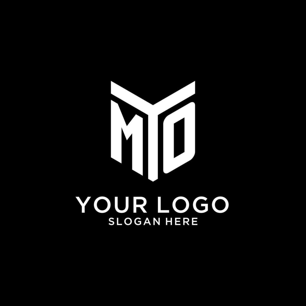MO mirror initial logo, creative bold monogram initial design style vector
