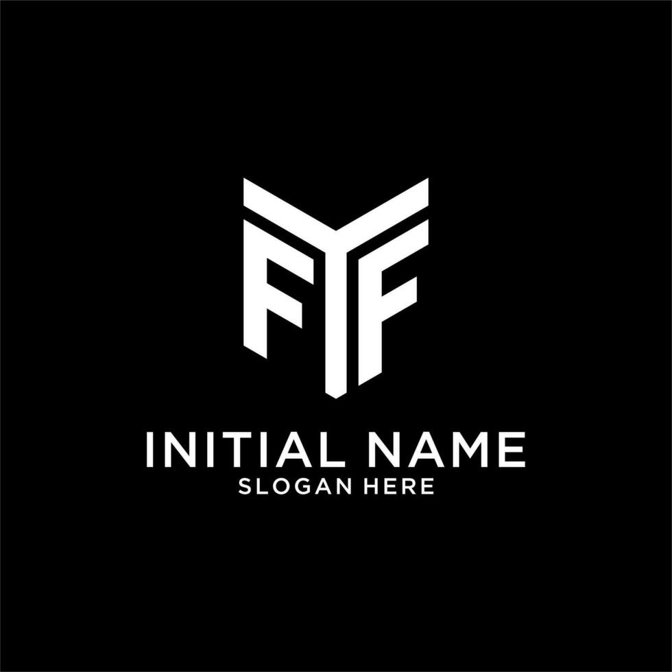 FF mirror initial logo, creative bold monogram initial design style vector