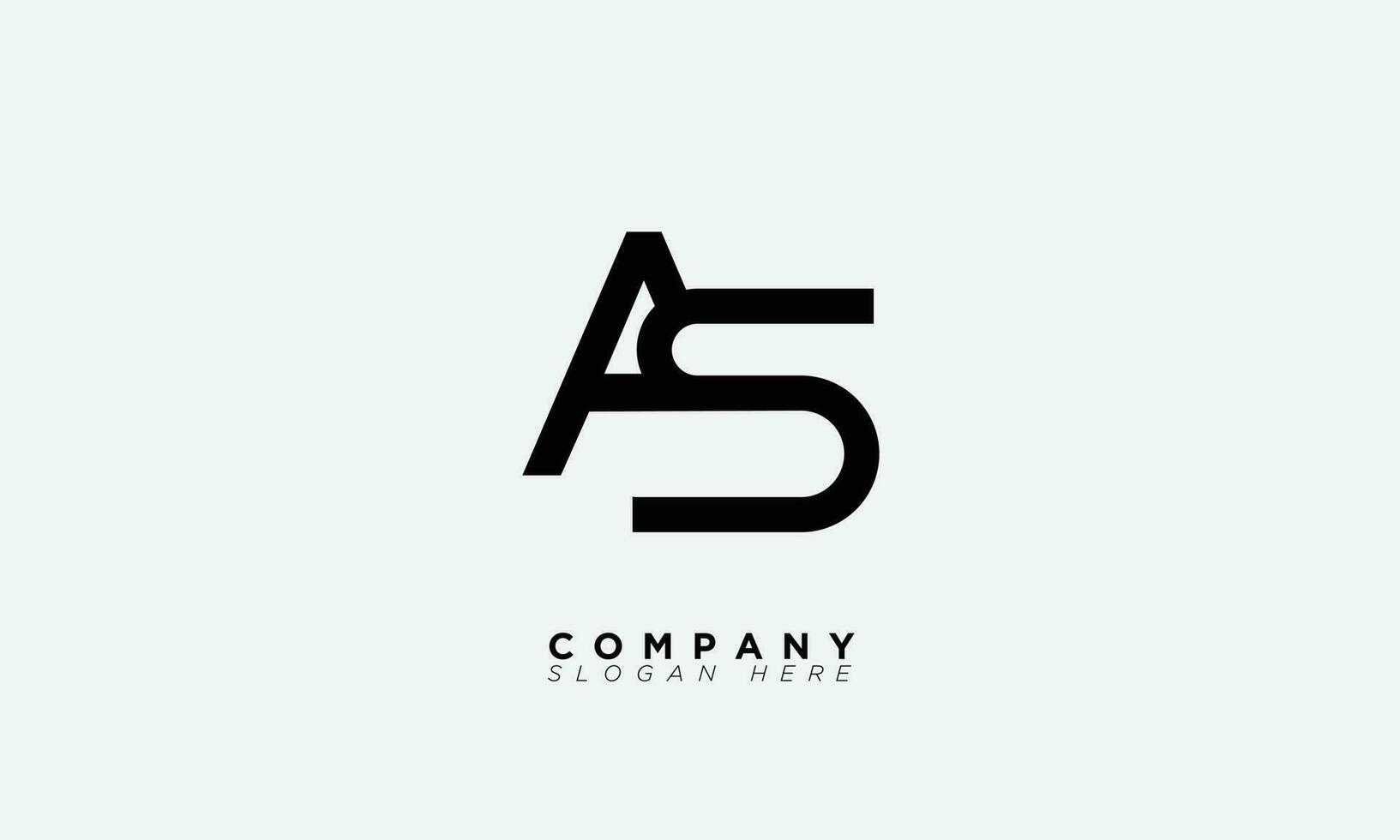 AS Alphabet letters Initials Monogram logo SA, A and S vector