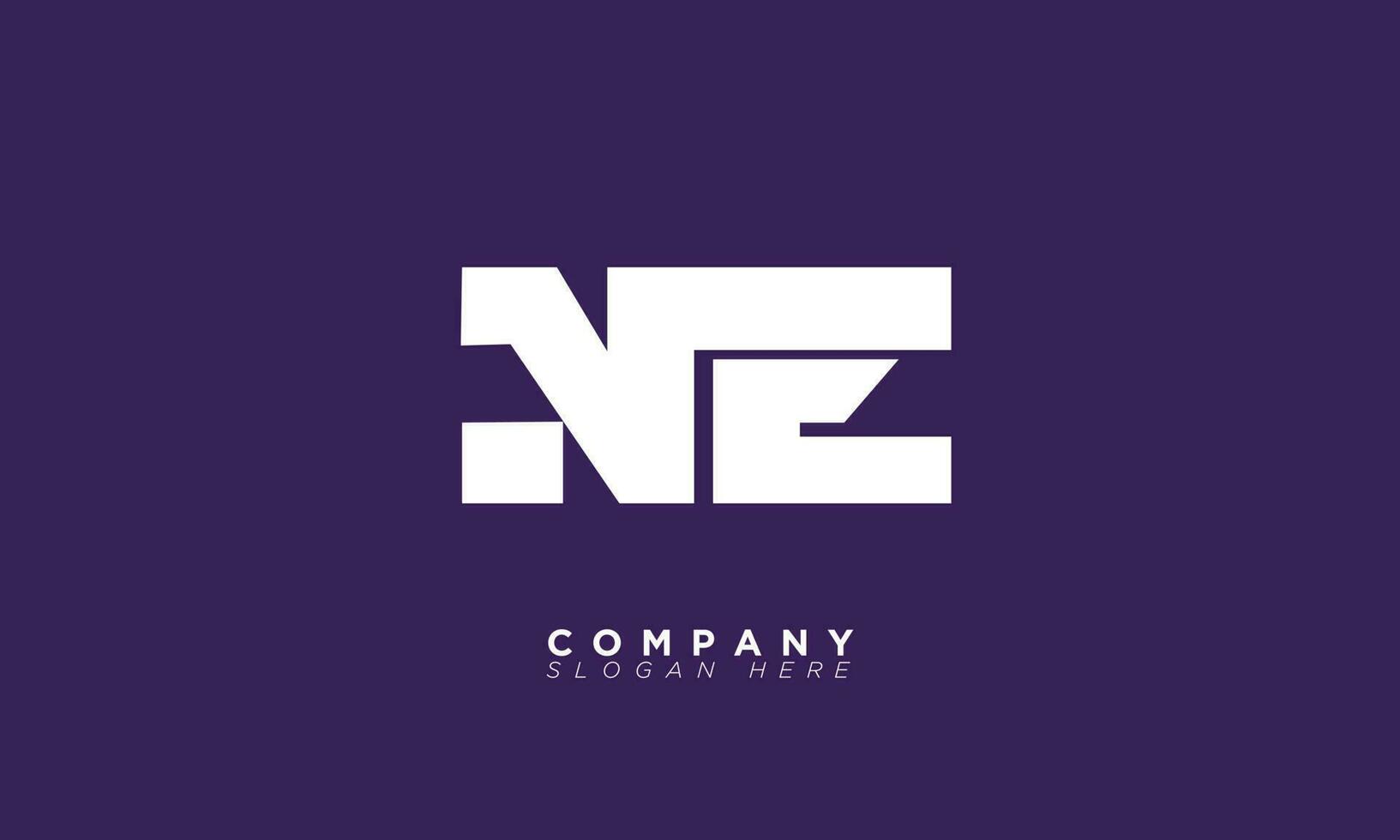 NE Alphabet letters Initials Monogram logo EN, N and E vector