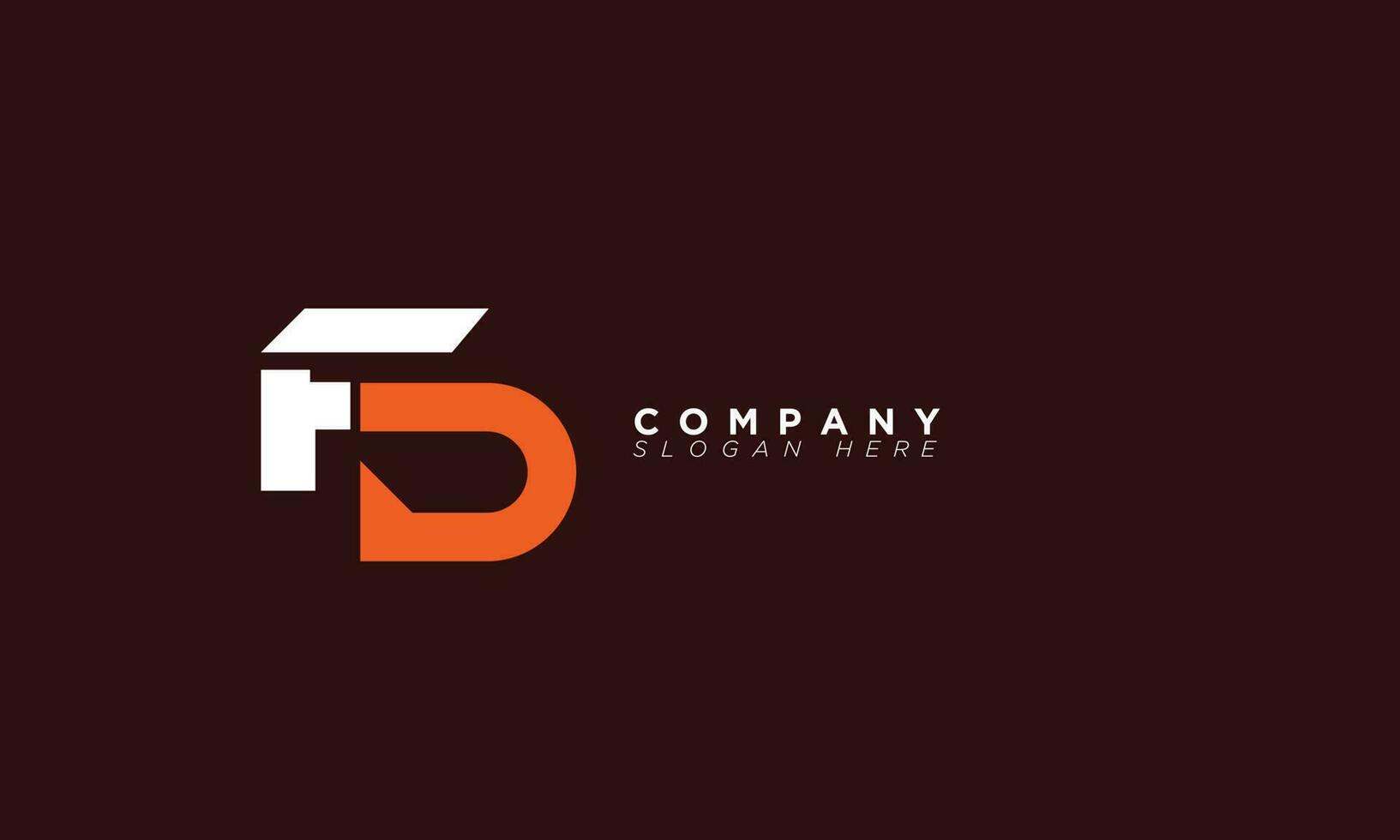 FD Alphabet letters Initials Monogram logo DF, F and D vector