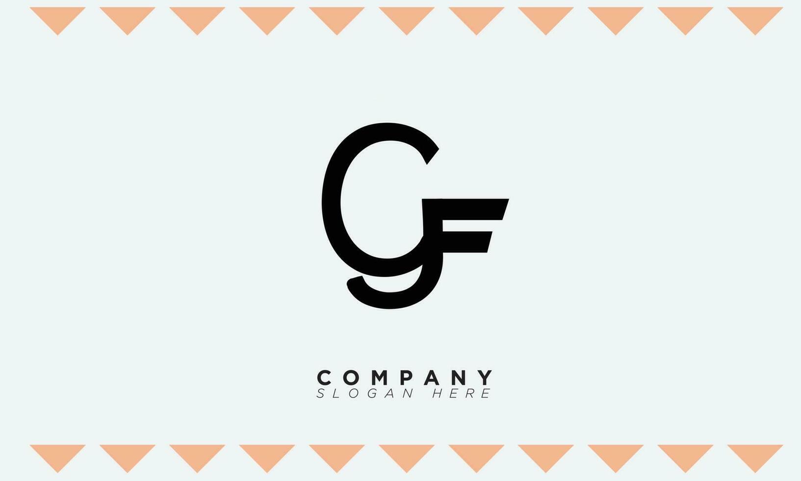 gf alfabeto letras iniciales monograma logo fg, g y f vector
