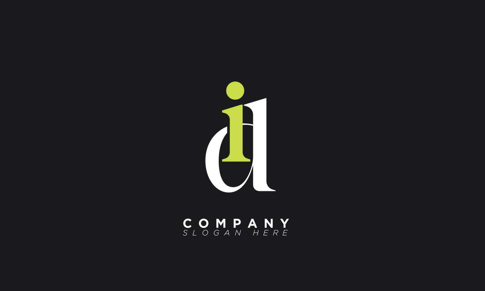 ID Alphabet letters Initials Monogram logo DI, I and D vector