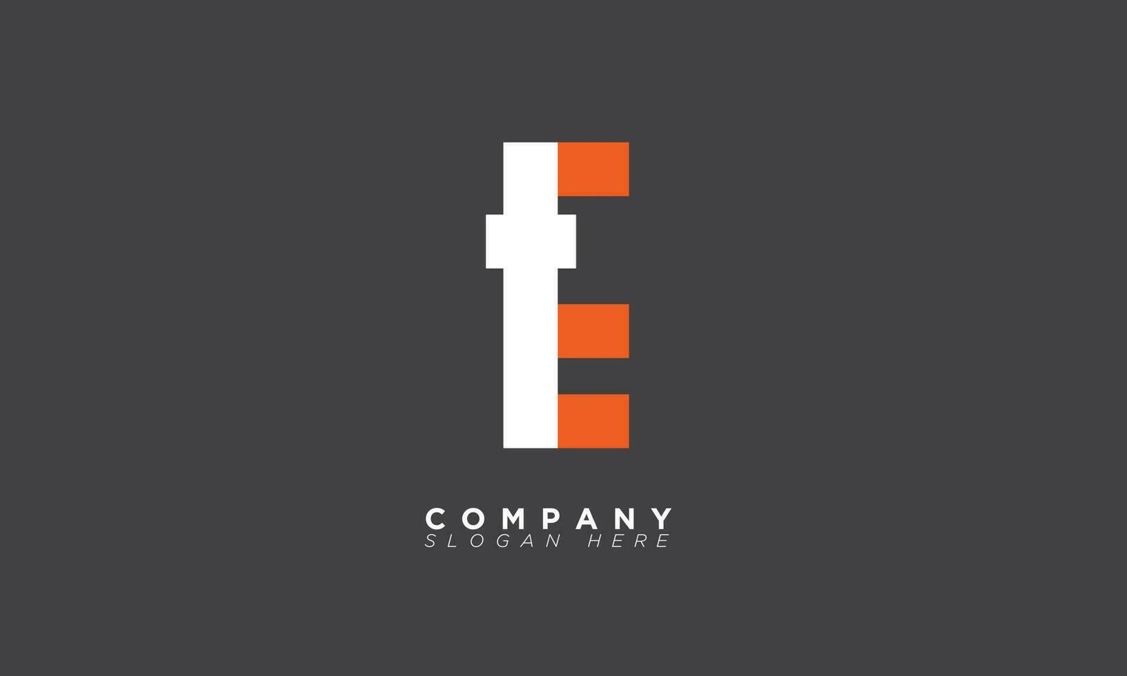 TE Alphabet letters Initials Monogram logo ET, T and E vector