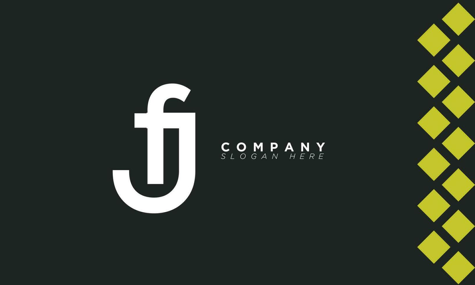 fj alfabeto letras iniciales monograma logo jf, f y j vector