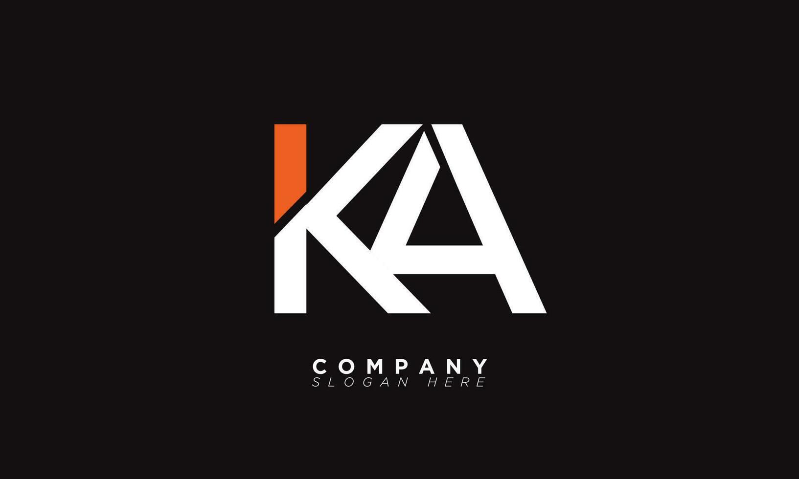 KA Alphabet letters Initials Monogram logo AK, K and A vector