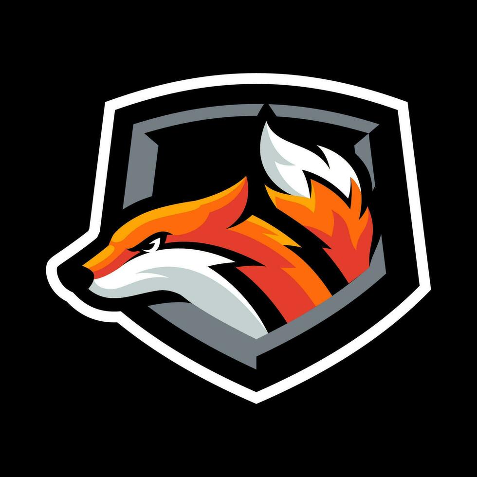 zorro deporte mascota logo diseño vector