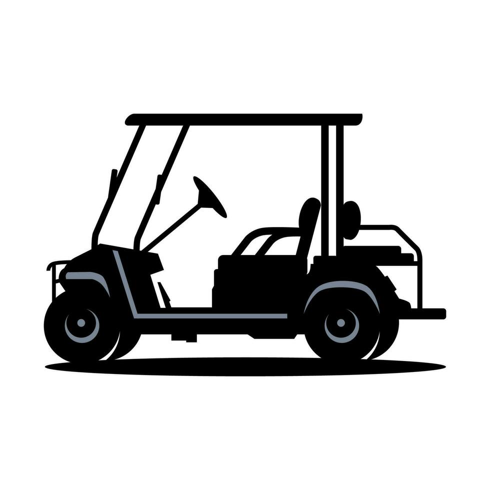 golf carro silueta vector gráfico