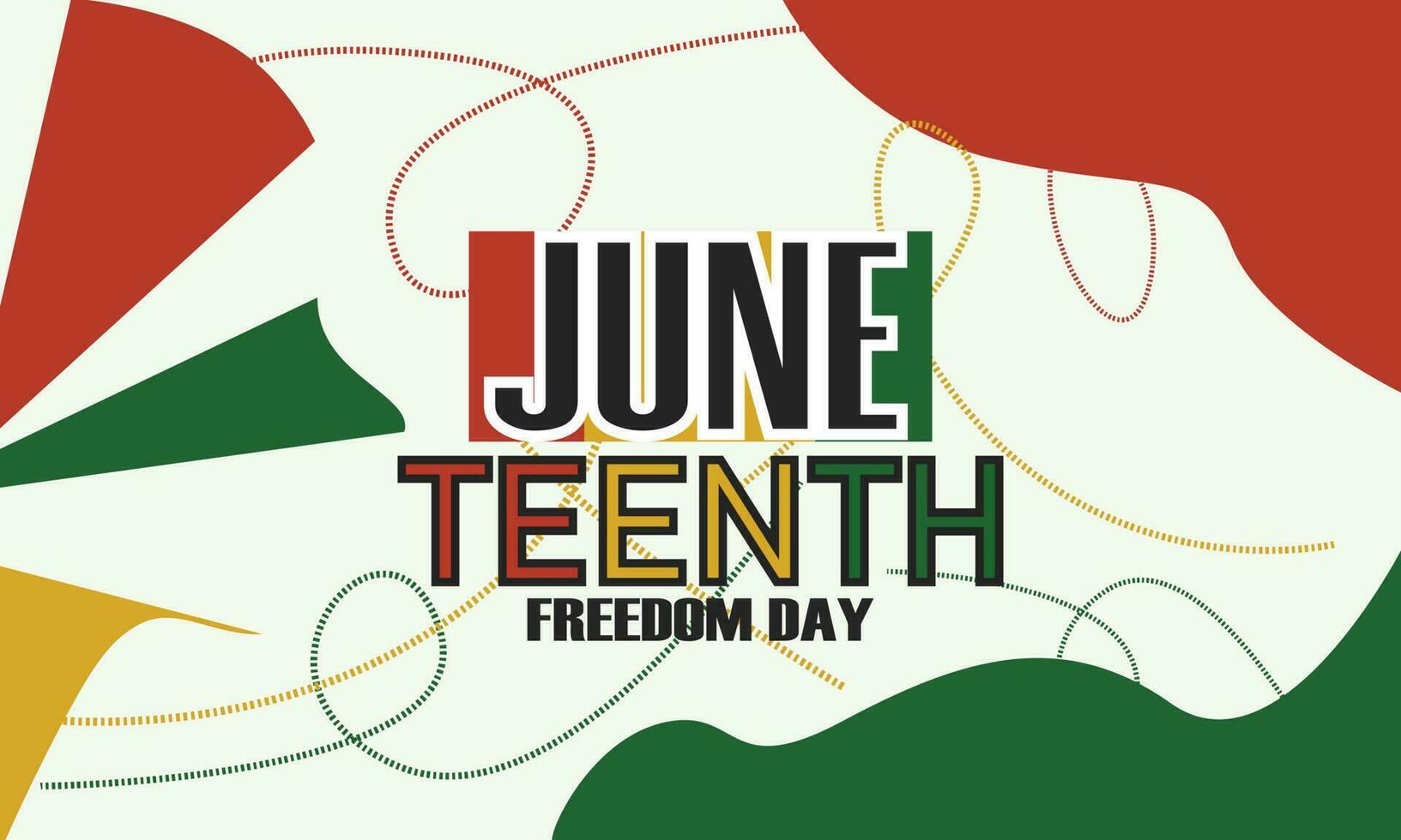 Juneteenth Freedom Day Abstract Vector Illustration